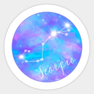 Scorpio zodiac sign test. Constellation on galaxy background Sticker